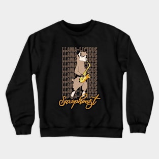 Llama Saxophonist Crewneck Sweatshirt